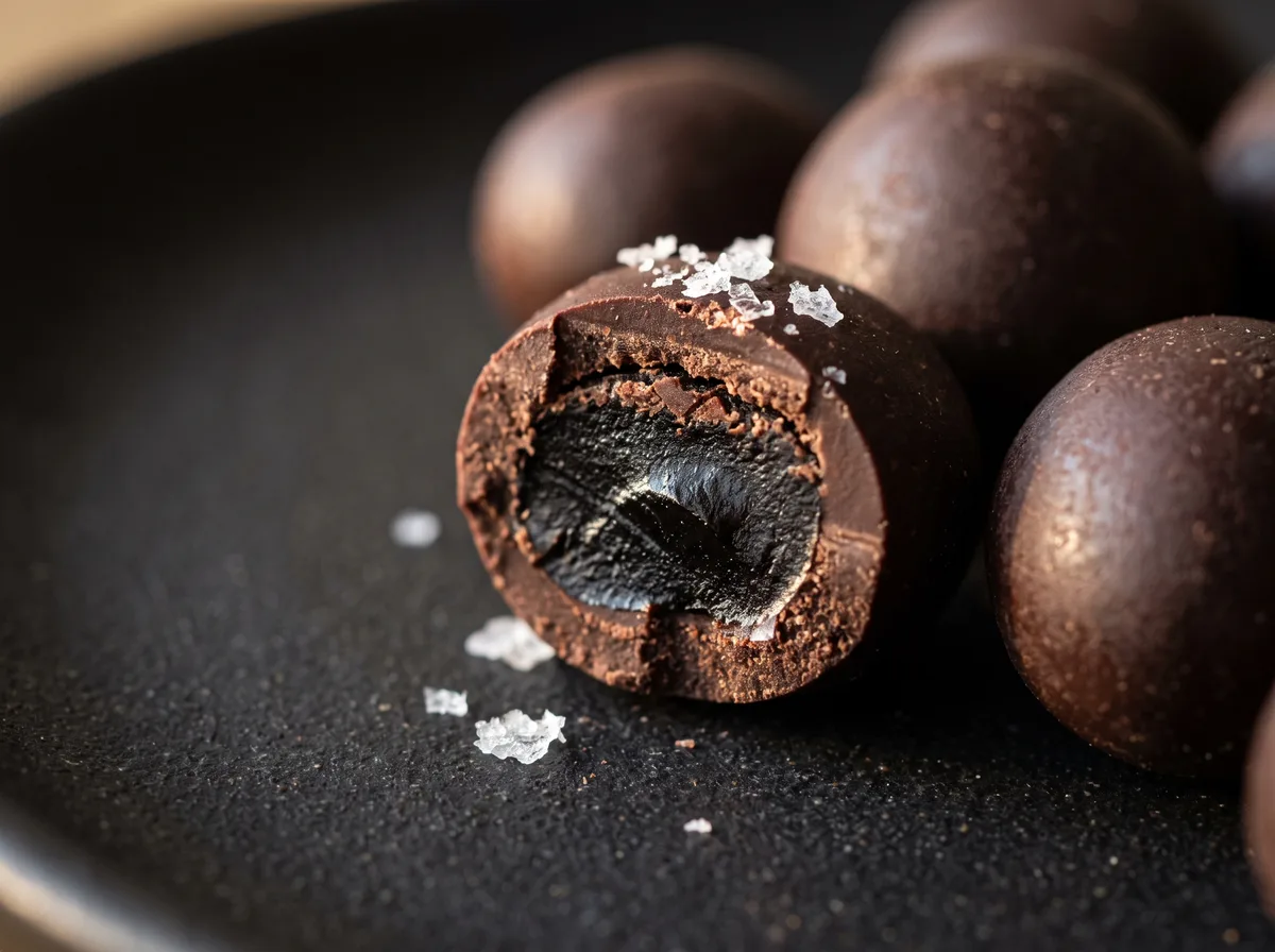 Dark Chocolate & Sea Salt — close up